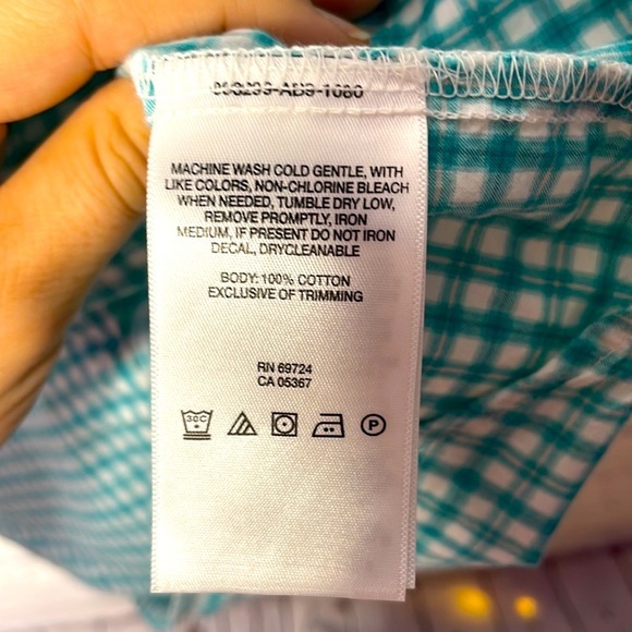 Columbia Mens White & Green Check Lightweight Short Sleeve Button Down Shirt M - Picture 6 of 8